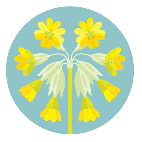 GB Flowers: Cowslip table mats in 3 sizes & coasters