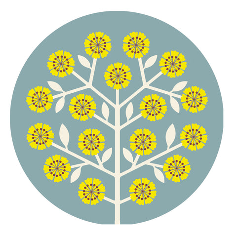 Jenny Duff Gillian Blease flower daisies design table mats coasters placemats corkbacked Melamine Made in Britain