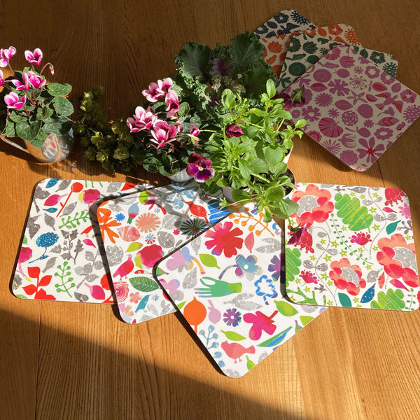 Magic Garden by Lindsay Marsden: Petal design square table mat
