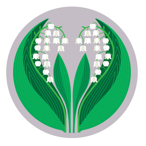 GB Flowers: Lily of the Valley table mats in 3 sizes & coasters