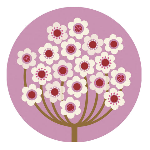 Jenny Duff Gillian Blease flower verbena design table mats coasters placemats corkbacked Melamine Made in Britain