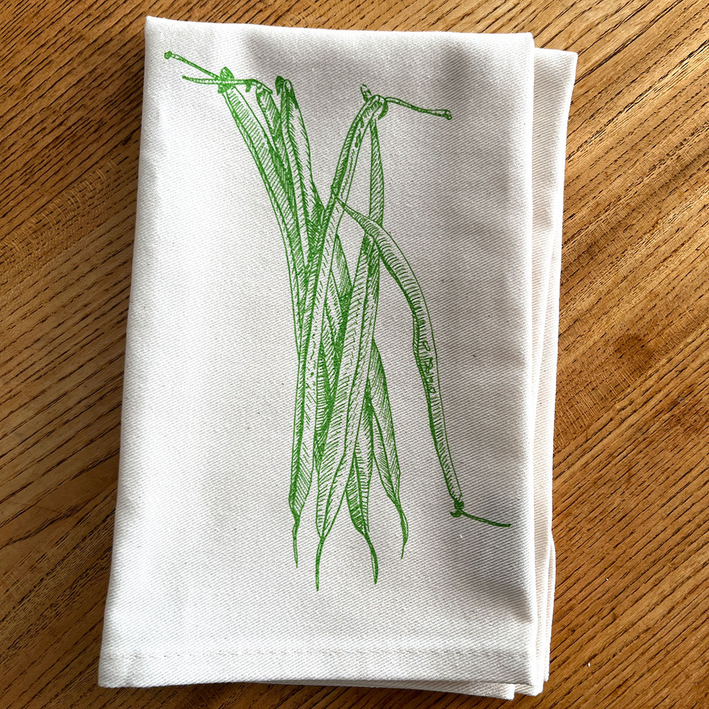 Napkins - French Beans design by Lottie Day