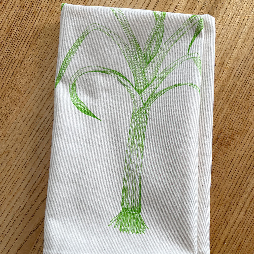 Welsh leek design napkin by Lottie ay for Jenny Duff mats