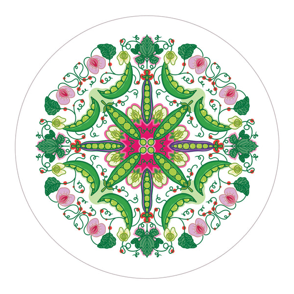 Rebecca Strickson table mat coaster large mat for Jenny Duff Apples pears cherries lemons carrots tomatoes berries peas