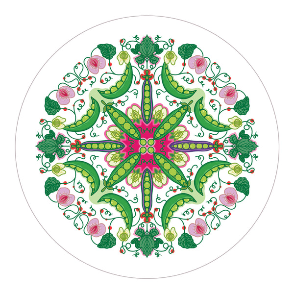 Rebecca Strickson table mat coaster large mat for Jenny Duff Apples pears cherries lemons carrots tomatoes berries peas