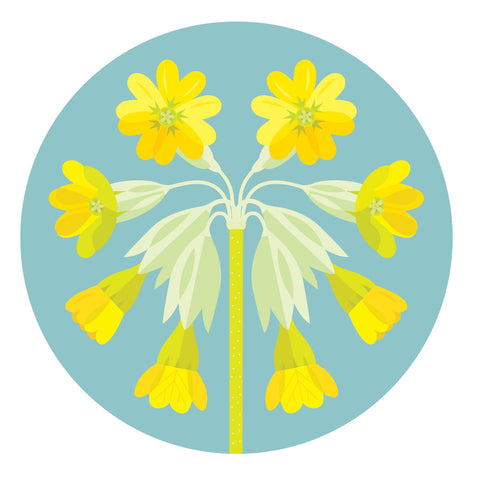 GB Flowers: Cowslip table mats in 2 sizes & coasters