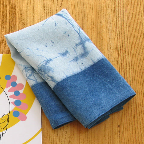 indigo blue napkin serviette Jenny DuffRory Strudwick