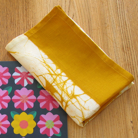 saffron yellow napkin serviette Jenny DuffRory Strudwick