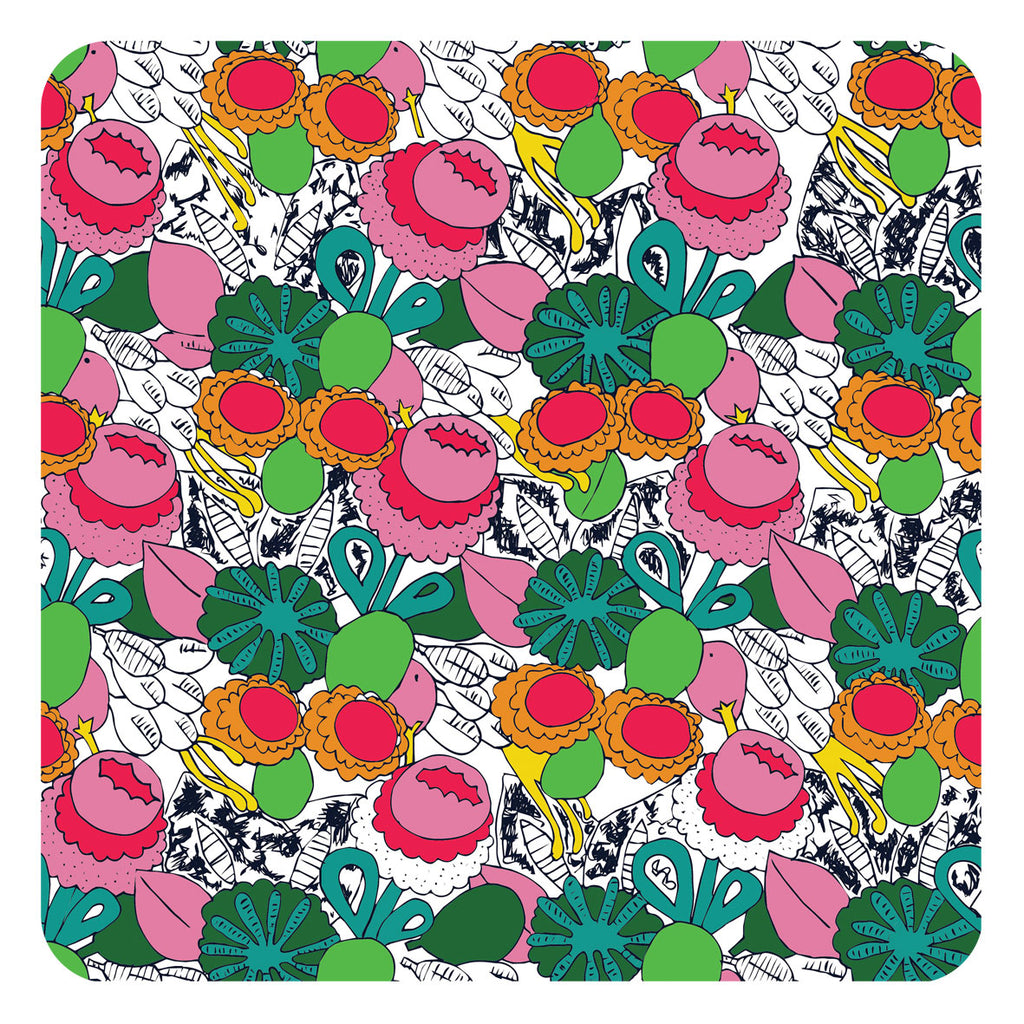 Jenny Duff Lindsay Marsden The Black Rabbit table mats placemats Beautiful Brights Bouquet design