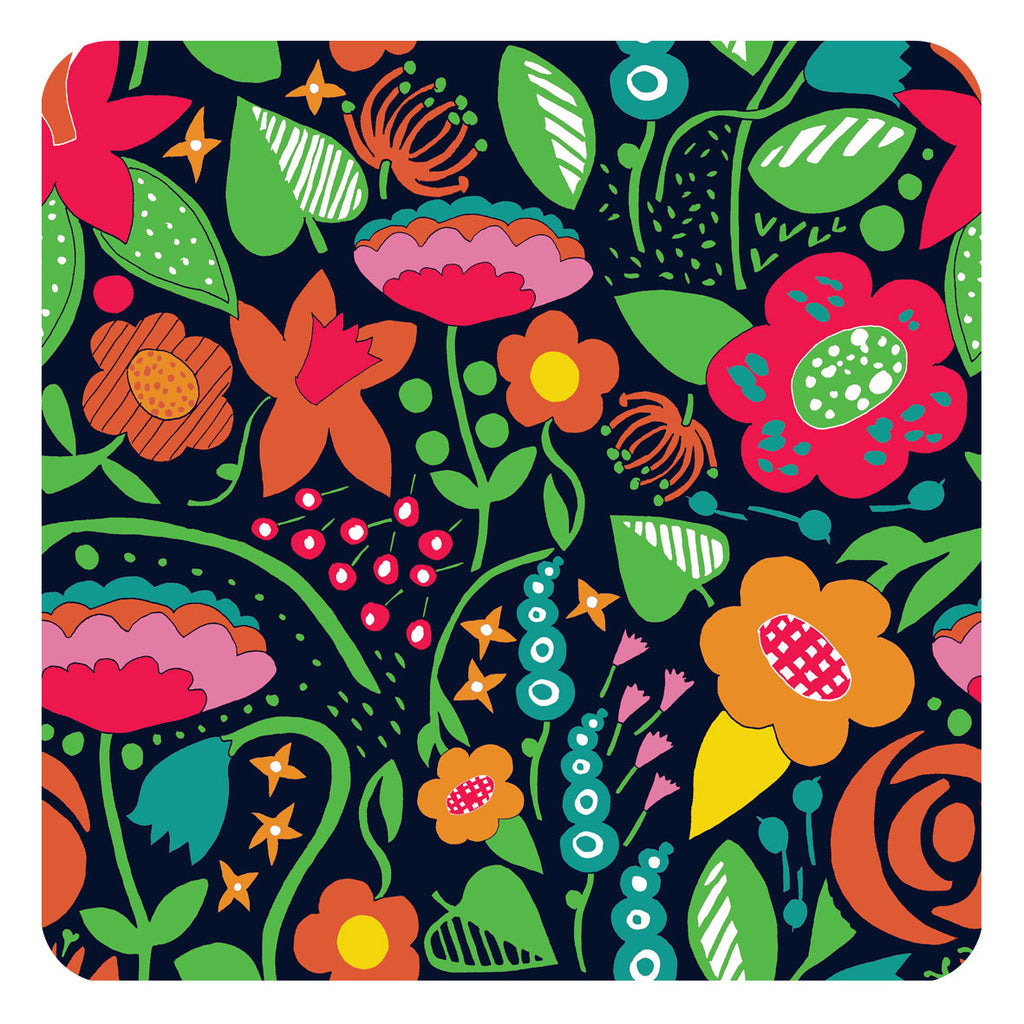 Jenny Duff Lindsay Marsden The Black Rabbit table mats placemats Beautiful Brights Bouquet Festoon design